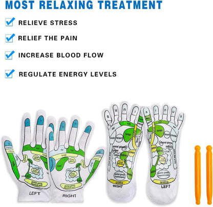 UB™ Acupressure Reflexology Socks and Gloves Tool Set
