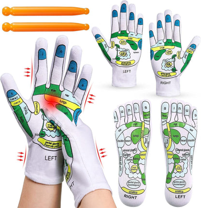UB™ Acupressure Reflexology Socks and Gloves Tool Set
