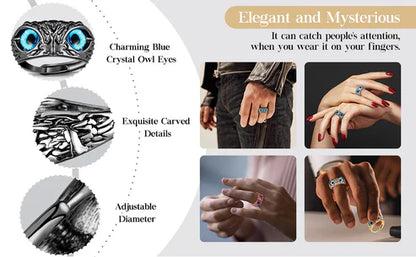 3D Owl Ring (Adjustable Size)