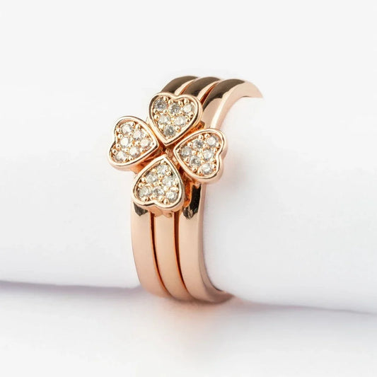 Heart Rings Set of 3 | Fashion Finger Rings for Women & Girls